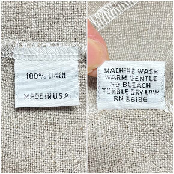 BRYN WALKER Kai Linen Long-Sleeve Tie-Front Waterfall Jacket S Beige Lagenlook - Picture 11 of 11